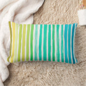 水彩青緑デザイナー綿枕ケース ランバークッション (ブランケット)