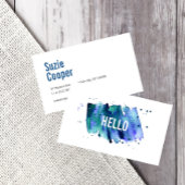 水彩青緑プロフェッショナル 名刺