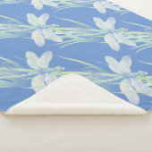 水彩青緑色トンボ水虫 シェルパブランケット (3/4)