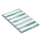 水彩青航海のストライプ色。抽象芸術線 ノートブック (右側)