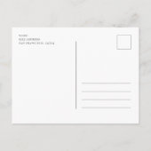 水彩青航海の結婚式の日付を保存 案内ポストカード (裏面)