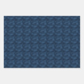 水彩青色抽象 ラッピングペーパーシート (正面3)