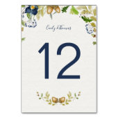 水彩青花どんぐりとオーク離れ材 | テーブルナンバー (裏面)