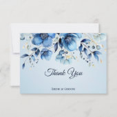 水彩青花サンキューカード サンキューカード (正面)