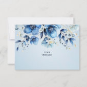 水彩青花サンキューカード サンキューカード (裏面)