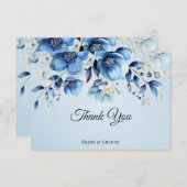 水彩青花サンキューカード サンキューカード (正面/裏面)