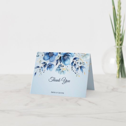 水彩青花サンキューカード サンキューカード (正面)