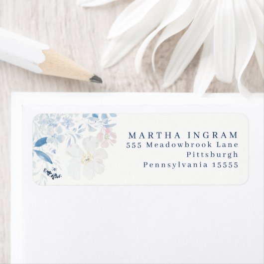 水彩青花ラベル ラベル (インサイチュ)