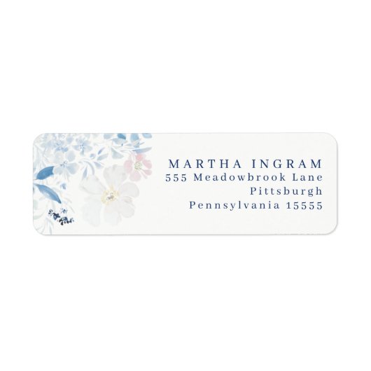 水彩青花ラベル ラベル (正面)