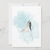 水彩青花優雅な結婚式の招待状 招待状 (裏面)