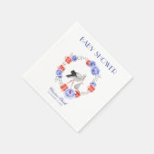 水彩青花冬のリース ナプキン スタンダードカクテルナプキン (角)