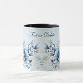 水彩青花咖啡杯 マグカップ (中央)