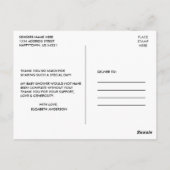 水彩青花大象嬰兒洗禮 ポストカード (裏面)