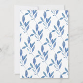 水彩青花嬰兒洗禮茶會 招待状 (裏面)