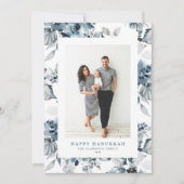 水彩青花快乐哈努卡节照片 シーズンカード (正面)