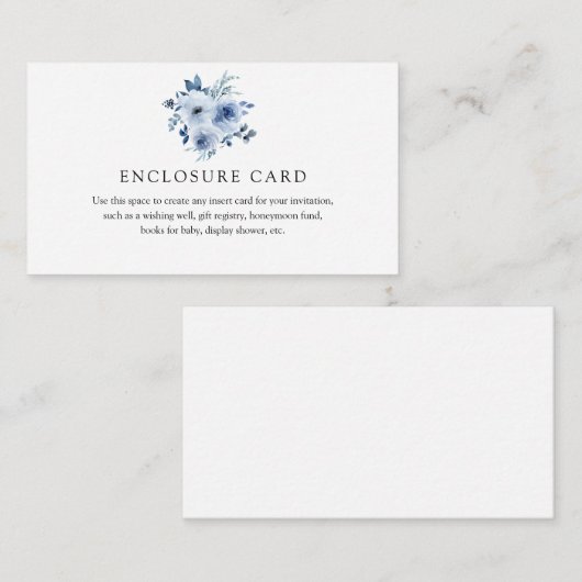 水彩青花插页卡 エンクロージャーカード (正面/裏面)