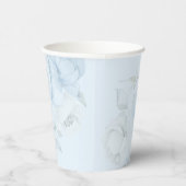 水彩青花極簡婚禮 紙コップ (右)