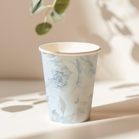 水彩青花極簡婚禮 紙コップ
