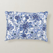 水彩青花模様 アクセントクッション (裏面)