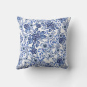 水彩青花模様 クッション (裏面)