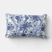 水彩青花模様 ランバークッション (裏面)