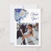 水彩青花結婚の –  サンキューカード (正面)