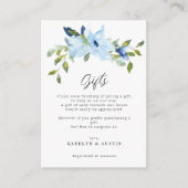 水彩青花結婚式ギフトカード エンクロージャーカード (正面)