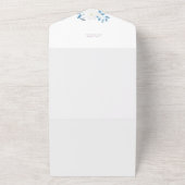 水彩青花結婚式招待状 オールインワン招待状 (外側)