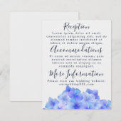 水彩青花绣球花接待卡 エンクロージャーカード (正面/裏面)