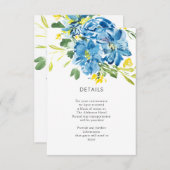 水彩青花花束詳細 エンクロージャーカード (正面/裏面)