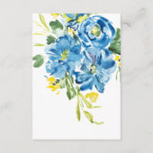 水彩青花花束詳細 エンクロージャーカード (裏面)