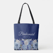 水彩青花花束 - 伴娘礼物 - トートバッグ (裏面)