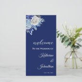 水彩青花花花花束結婚式 プログラム- (スタンド正面)