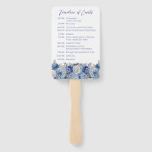 水彩青花花花花束結婚式 プログラム- ハンドファン (裏面)