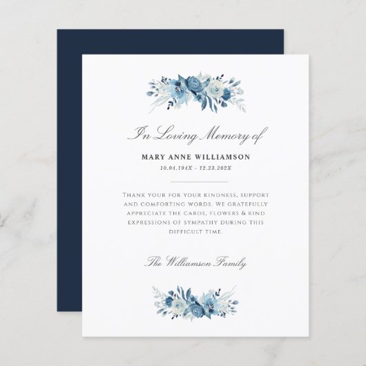 水彩青花葬儀 (正面/裏面)