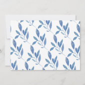 水彩青花象ベビーシャワー 招待状 (裏面)