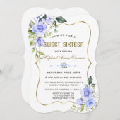 水彩青花金ゴールドフレーム甘い16 招待状