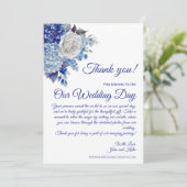 水彩青花-ウェディング サンクス- 招待状 (スタンド正面)