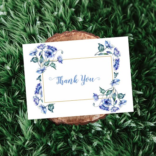 水彩青花 サンキューカード