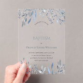 水彩青葉バプテスマ アクリル招待状 (インサイチュ (ポータブル))
