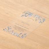 水彩青葉バプテスマ アクリル招待状 (レイダウン)