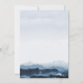 水彩青藍の風景にインスパイアされた自然派ウェディング 招待状 (裏面)