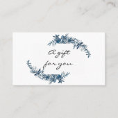 水彩青藍花ギフト券 名刺 (正面)
