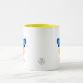 水彩青蝶かわいい名前カラフル マグカップ (中央)