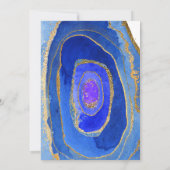 水彩青袖金ゴールド卒業パーティー 招待状 (裏面)