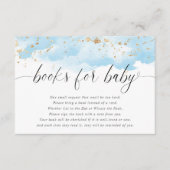 水彩青金ゴールドグリッター白書男の赤ちゃん エンクロージャーカード (正面)