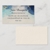 水彩青金ゴールドモダンプロフェッショナルエレガント 名刺 (正面/裏面)