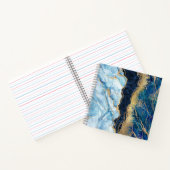水彩青金ゴールド大理石      ノートブック (内部)