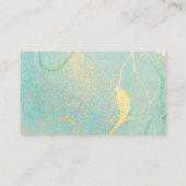 水彩青金ゴールド新聞ヴィンテージビジネスCa 名刺 (裏面)