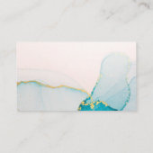 水彩青金ゴールド新聞ヴィンテージ 名刺 (裏面)